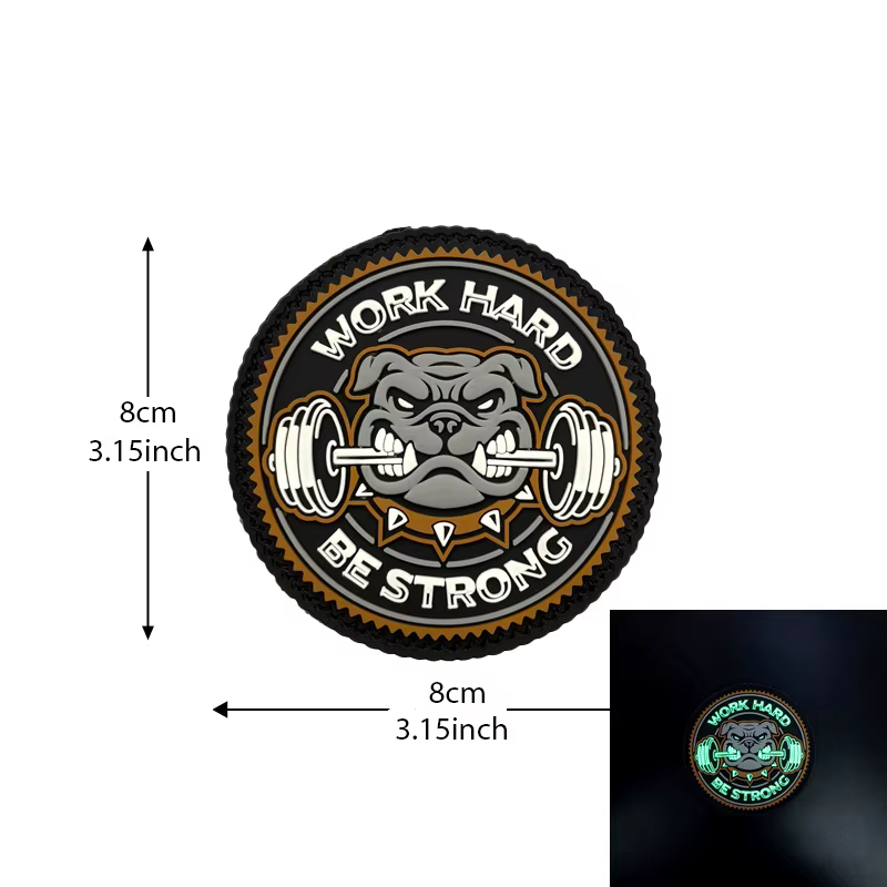 Parche moral PVC 3D Bulldog – Luminoso para chaqueta y mochila - imagen 2