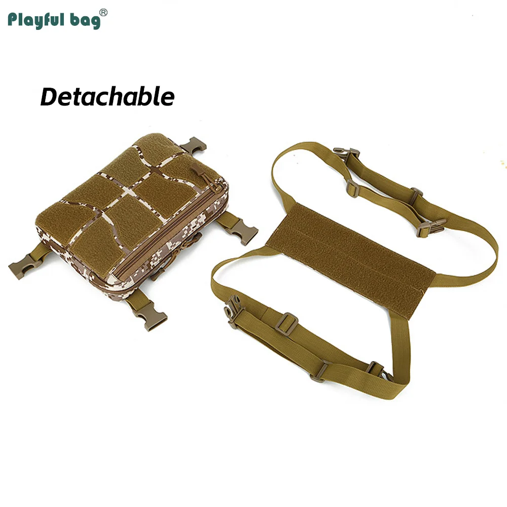 Bolsa táctica de camuflaje para colgar en el pecho, chaleco de liberación rápida, paquete de accesorios para exteriores AVA333 - imagen 4