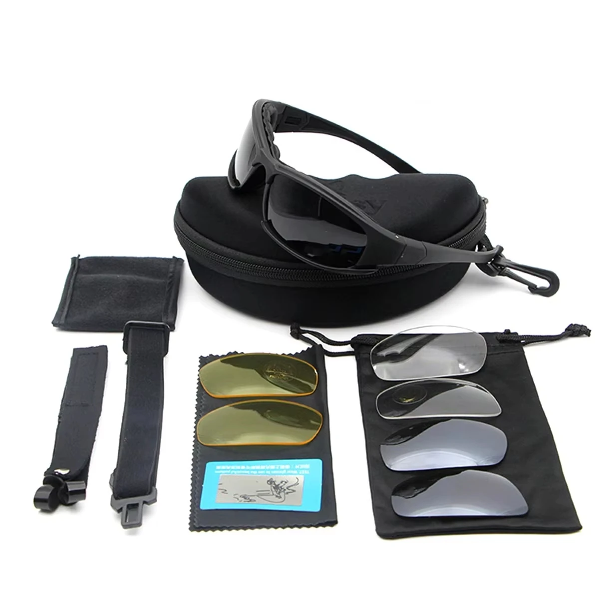 Casco táctico MICH Airsoft, conjunto de máscara de esqueleto de malla de media cara con gafas, máscara de protección Airsoft, equipo de tiro de caza al aire libre - imagen 5