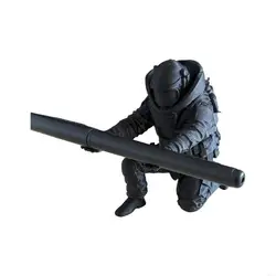 Figura soldado militar impresa 3D para escritorio, soporte bolígrafo