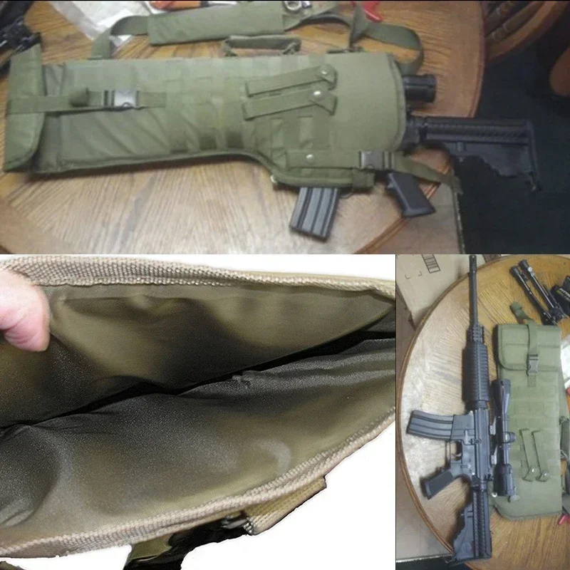 Funda para Rifle táctico, funda de caza verde y negra, escopeta de asalto, bolsa de caza, soporte de protección para pistola larga - imagen 5