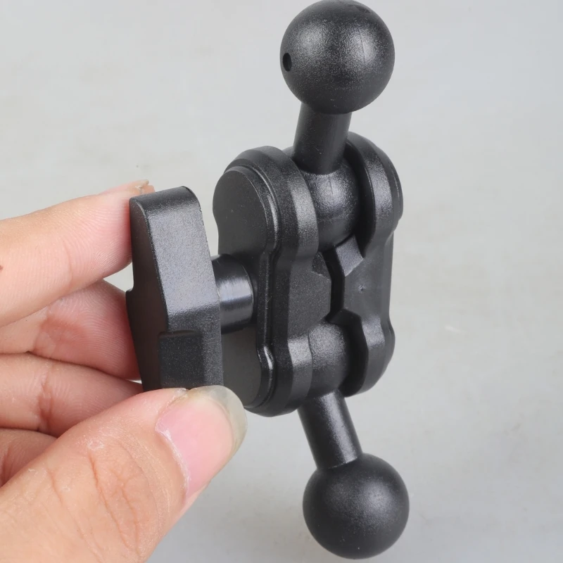 Brazo extensión cabeza esférica doble modificable 17mm para dispositivos montaje teléfono coche K1KF - imagen 4