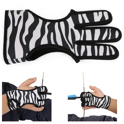 Pestaña de dedo de camuflaje/rayada, protector de 3 dedos, tela de buceo, equipo de protección, arco recurvo, arco tradicional, tiro, objetivo de caza