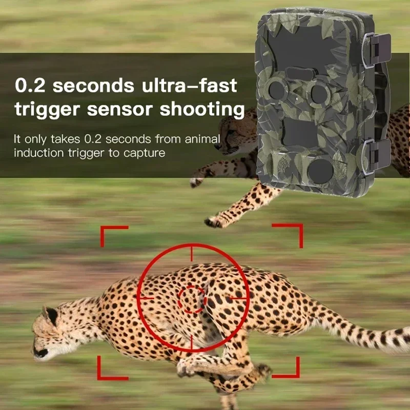 H8201 Cámara de caza impermeable, visión nocturna y rastreo con vídeo - imagen 4