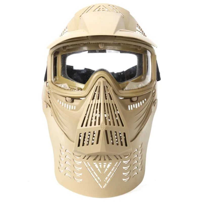 Máscara de Paintball Airsoft, equipo de protección facial completo con gafas, lentes de PC para caza CS Airsoft, juego de Paintball, actividades al aire libre - imagen 3