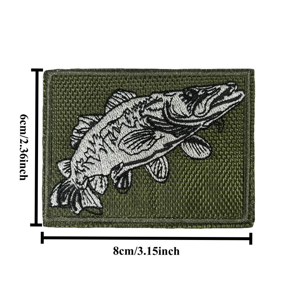 Parches tácticos de pesca, parche bordado con gancho y bucle fantasma, insignia de moral del ejército militar, brazalete, pegatinas para mochila - imagen 4