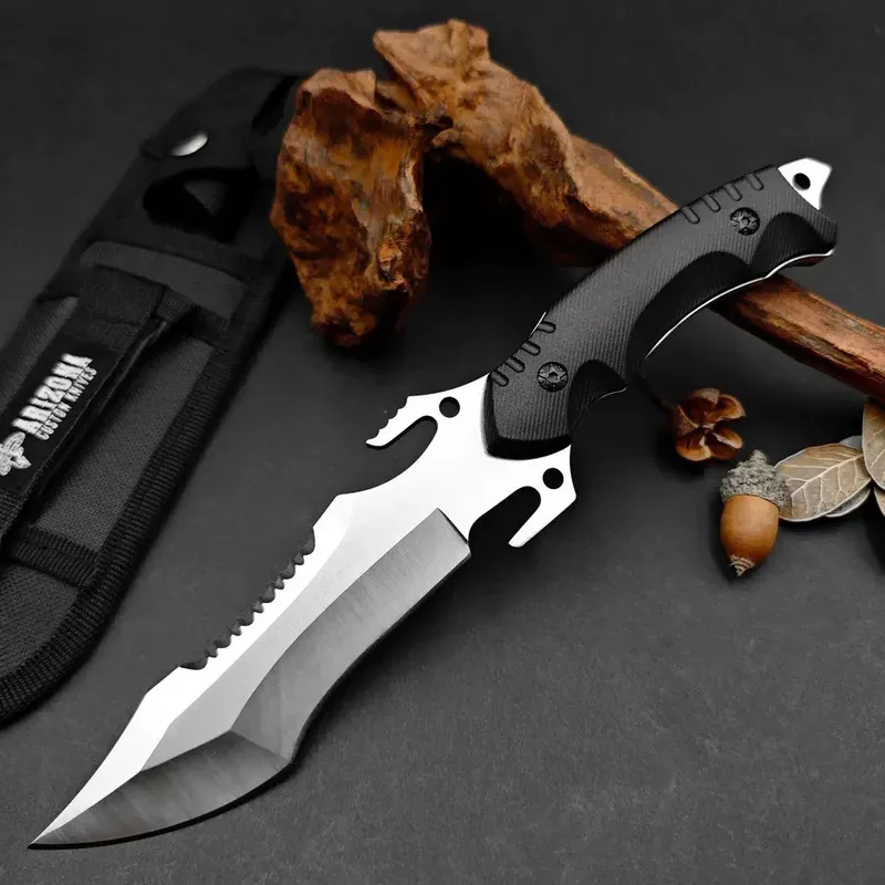Cuchillo recto, cuchillo para exteriores, cuchillo portátil, cuchillo de supervivencia, cuchillo militar, táctico de caza en el campo, cuchillo de alta dureza