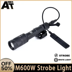 WADSN Linterna táctica M600W para Airsoft, raíl Picatinny 20mm