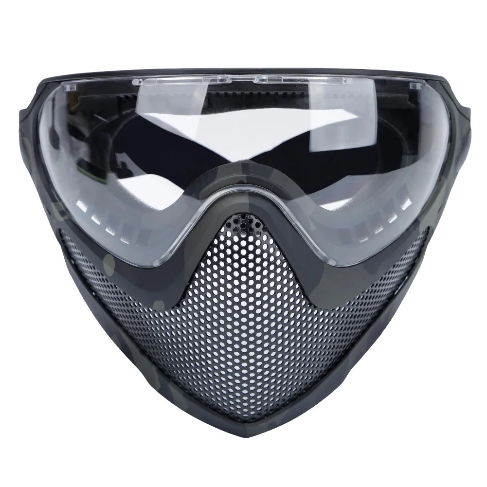 Máscara táctica completa, máscara protectora de combate, caza al aire libre, tiro, máscara de Paintball, 3 escenas - imagen 4
