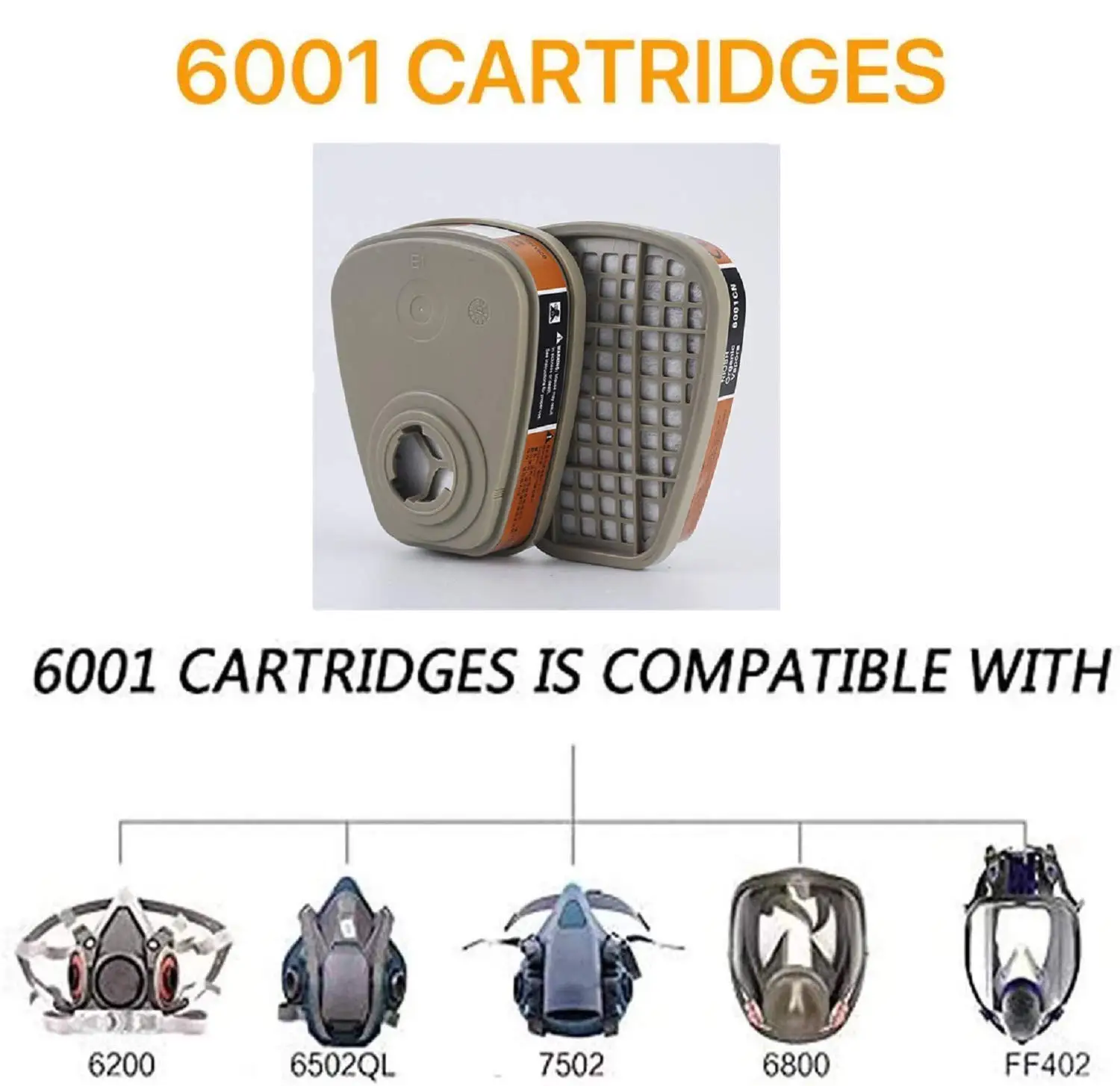 6001 cartuchos de carbón activado 501 5N11 reemplazo de filtro adecuado para máscara de Gas respirador 3m 6100/6200/7501/7502/6502/6800 - imagen 5