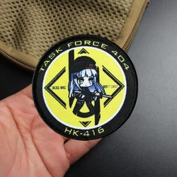 Parche impreso frontal para niña, brazalete de Anime, insignia de moral táctica de belleza, parches con gancho, pegatinas para mochila militar en ropa