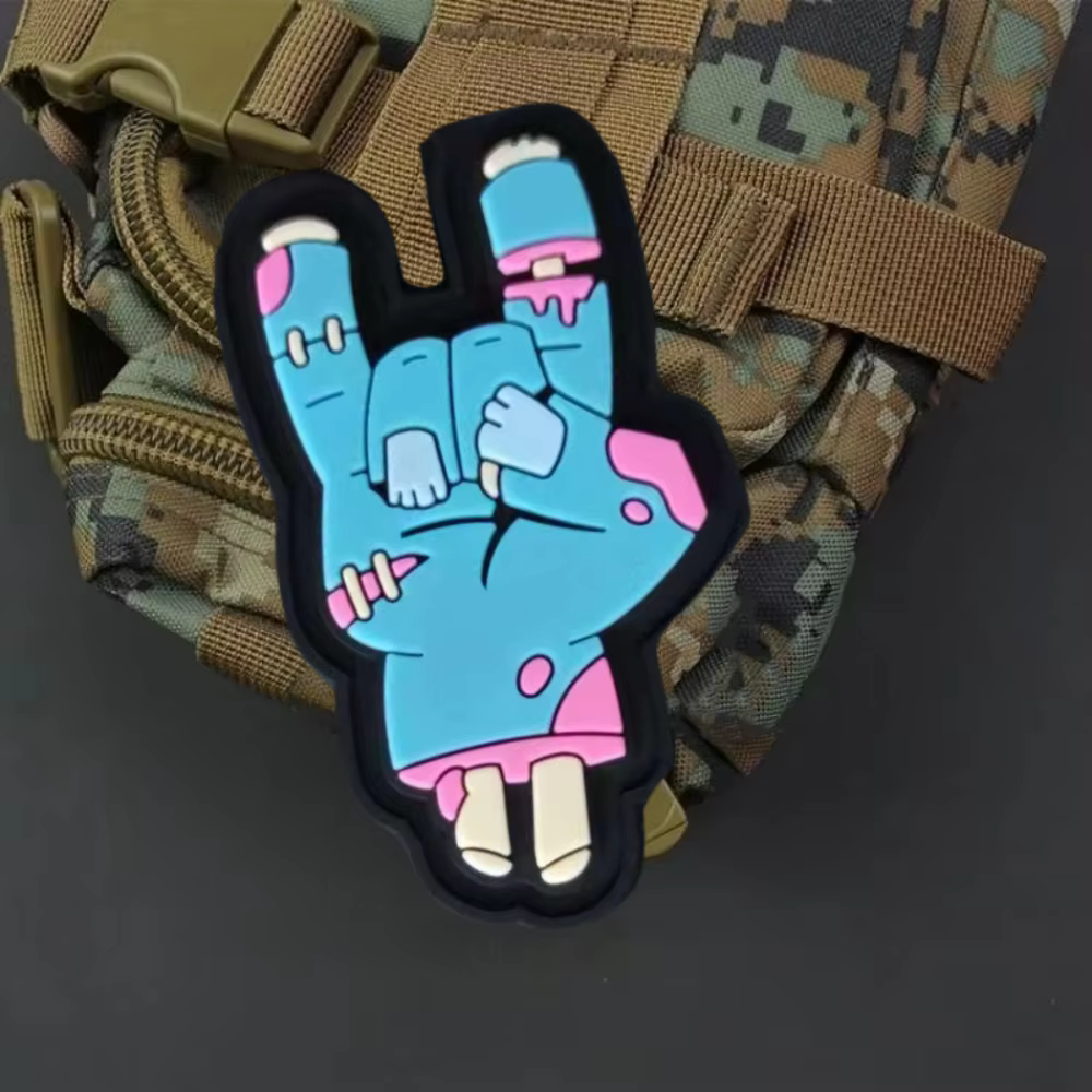 Parche militar esqueleto – Insignia táctica velcro PVC - imagen 5