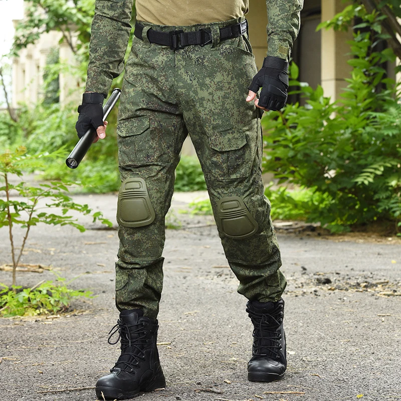 Pantalones tácticos, ropa Airsoft, pantalones para hombre, pantalones de camuflaje de combate, pantalones Cargo impermeables para acampar y Paintball, ropa para senderismo y escalada - imagen 2