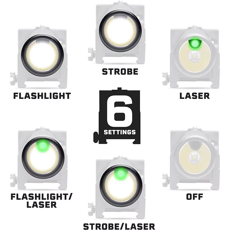 Glock linterna táctica potente recargable láser RGB carga magnética - imagen 4