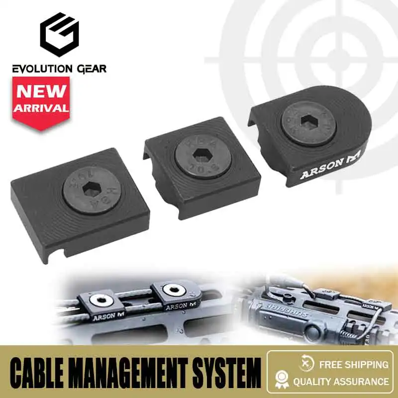 Sistema de gestión de cables M-LOK, 3 unidades/juego, cubierta de riel guía de cables, guardamanos de riel Picatinny, guía de cables fija