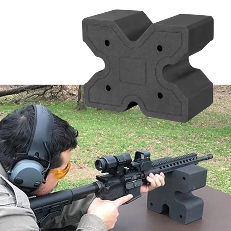 Rifle x-block bípode, soporte de bloque de pistola, abrazadera de tiro ligera y portátil, espuma EVA, avistamiento impermeable - imagen 2