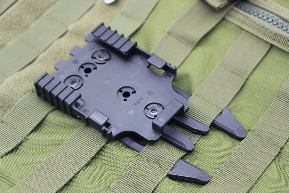 Universal QLS 19 22 Molle placa de liberación rápida funda para pistola adaptador de plataforma Kit de sistema de bloqueo rápido para transporte de chaleco de caza - imagen 2