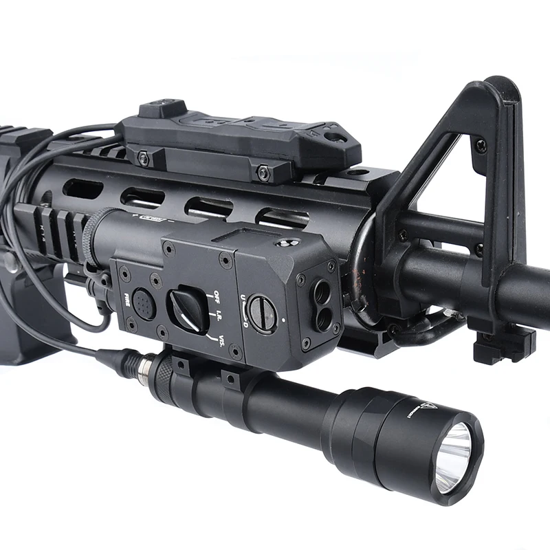 WADSN táctico CQBL rojo/verde/azul/IR láser y Mod Surefir con interruptor remoto Dual Fucntion para luz de caza Airsoft - imagen 2