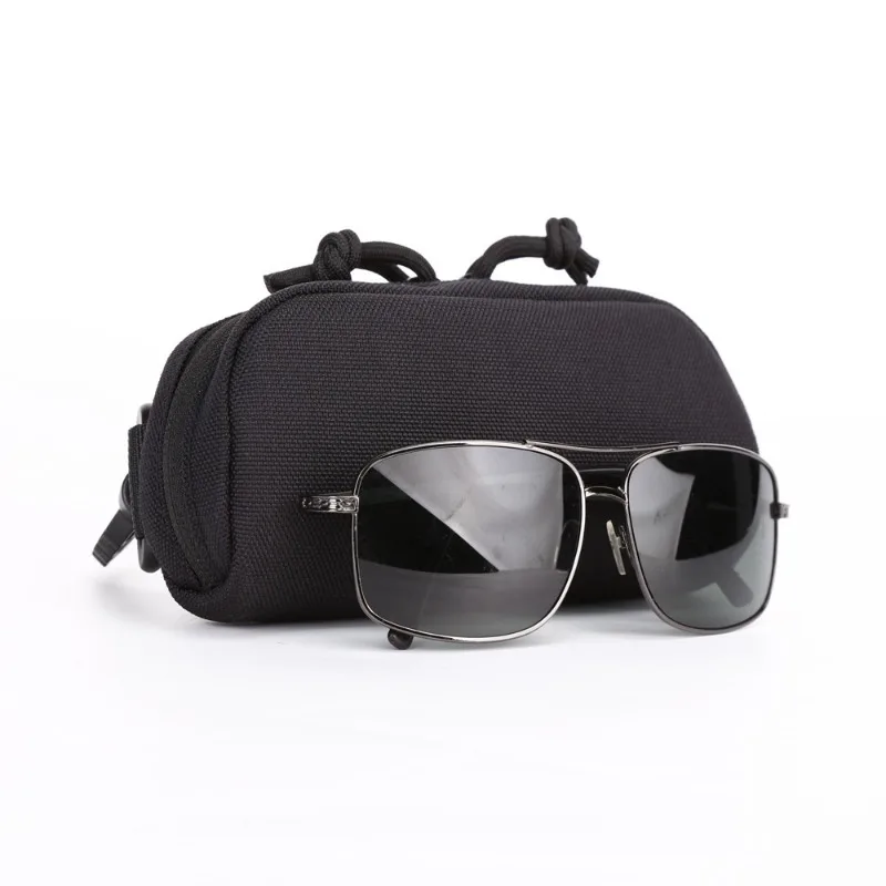 Caja de gafas de sol para caza al aire libre, estuche Molle duradero para gafas, bolsa táctica militar, caja de almacenamiento para gafas de sol, bolsa dura de nailon para gafas - imagen 5