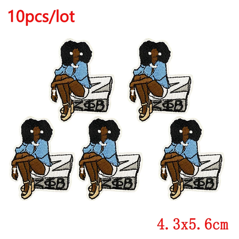 10 unids/lote 1920 Zeta Phi Beta parches para planchar para ropa parches bordados en ropa mochila sombreros DIY pegatinas de decoración de costura - imagen 4