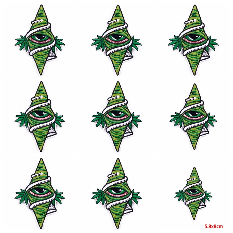 Parches Hippie para ropa, pegatinas, parche Sexy, chaqueta, rayas, bordado, insignias DIY en mochila, 10 unidades por lote - imagen 5