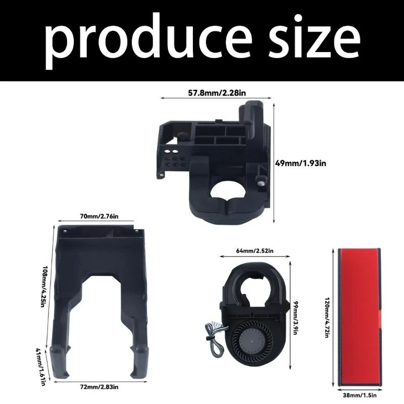 Control temperatura filamento accesorios impresora conducto ventilador nailon, K1KF - imagen 4