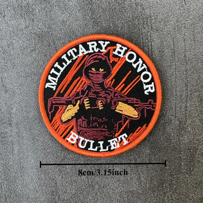 Parche impreso de soldado militar para ropa, insignia de moral, parches tácticos con gancho, accesorios para mochila, pegatinas - imagen 4