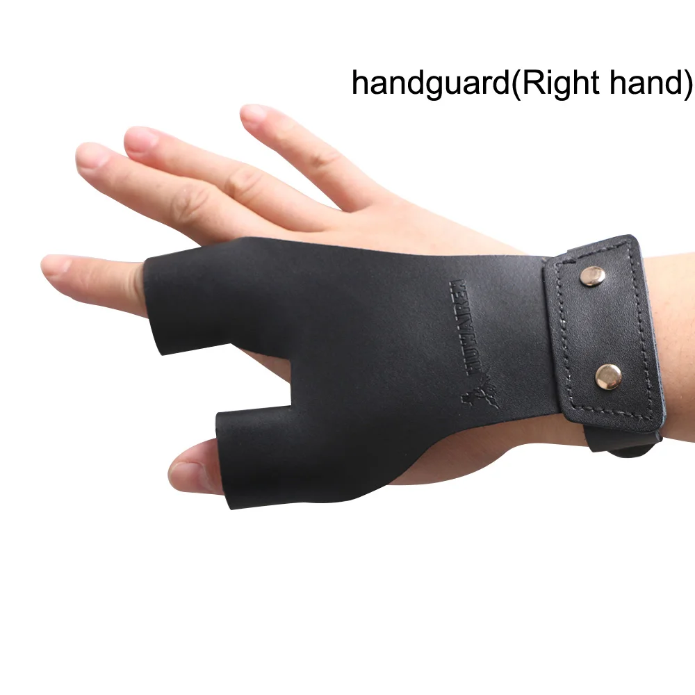 Guante de dedo de cuero para tiro con arco de caza, Protector de brazo, accesorios de arco para deportes al aire libre, gran oferta, 2020 - imagen 4