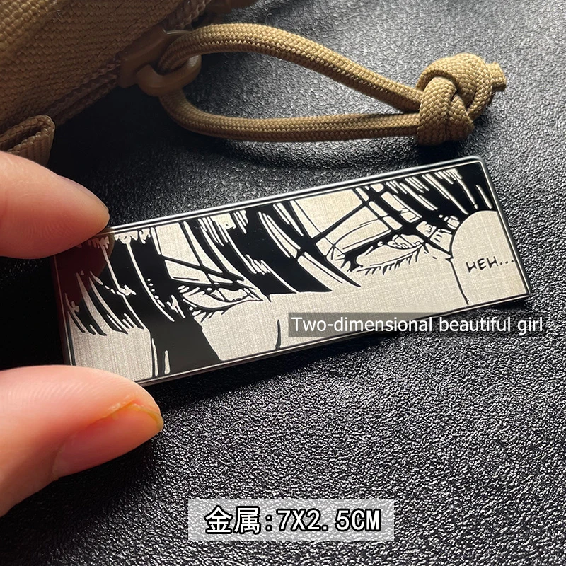 Insignia táctica de ojos de Anime de dibujos animados, parches bidimensionales de Metal para chica hermosa, piruleta Spark Me, decoración para mochila DIY para chica bonita - imagen 2