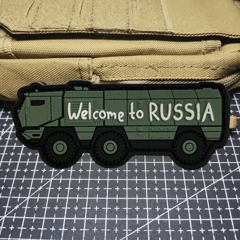 Parche de PVC 3D para vehículo de transporte verde, chaleco divertido con gancho y bucle, insignia de moral, mochila, pegatinas decorativas, parches para brazalete para ropa - imagen 4