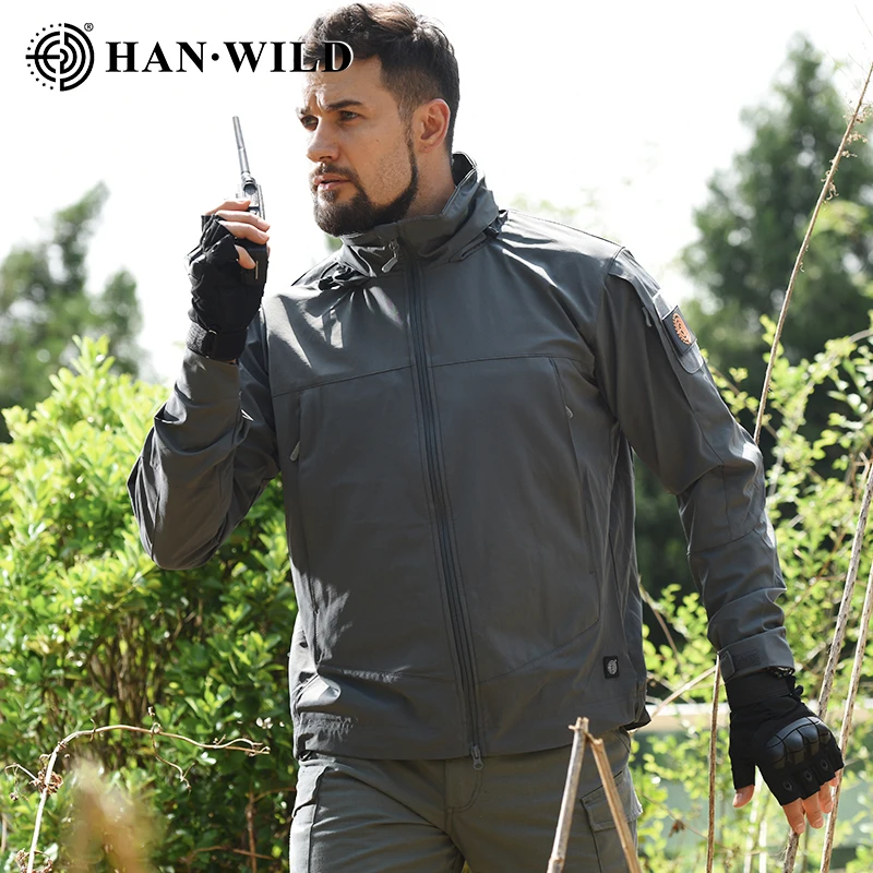 Chaqueta ligera para acampar, abrigo polar de combate Airsoft, chaquetas tácticas, ropa para hombre, cortavientos térmico transpirable de camuflaje - imagen 4