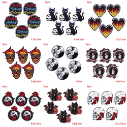 Parche bordado cráneo estilo punk hierro para ropa DIY