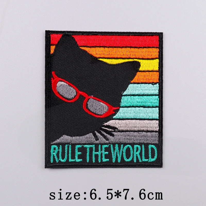 Parches bordados de animales de Hip Hop para ropa, parches termoadhesivos para ropa, parche de dibujos animados para ropa, apliques adhesivos - imagen 5