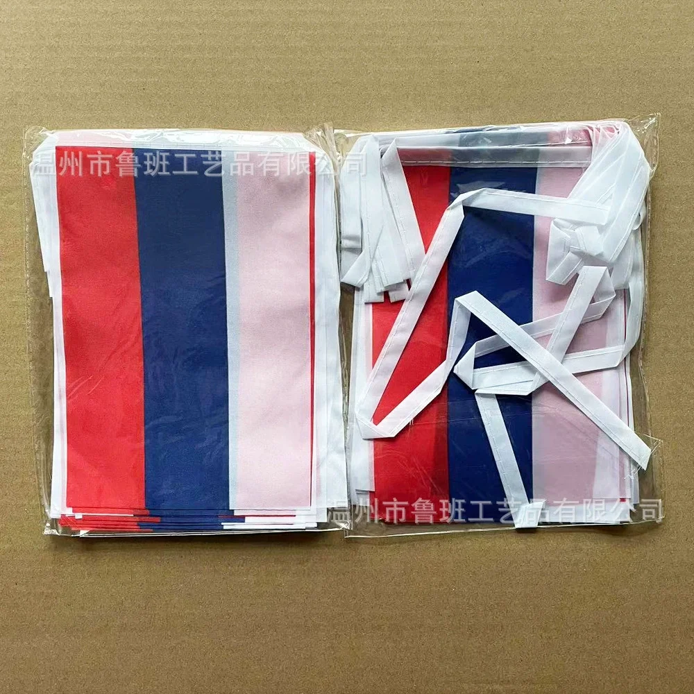 BANDERA DE SKY 14x21 cm banderines de Rusia banderines 20 unids/lote pancarta de cuerda colgante para decoración del hogar - imagen 4