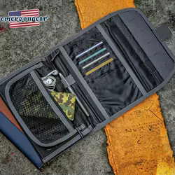 Emersongear BlueLabel-bolsa táctica para archivos EDC, paquete de tarjetas con nombre, bolsillo portátil para caza, senderismo, deportes al aire libre, nailon