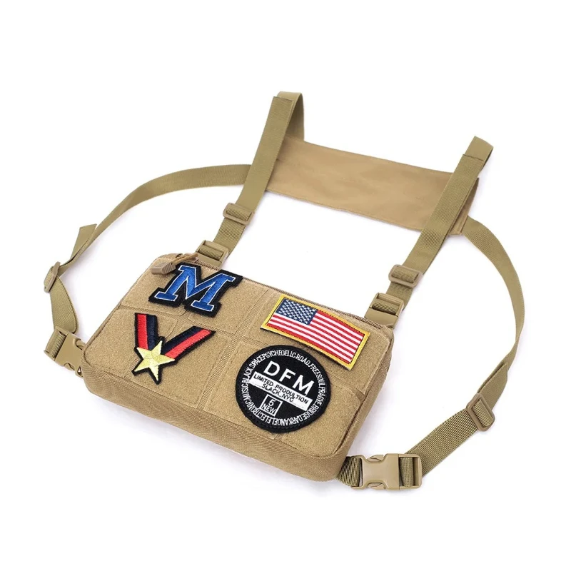 Bolsa táctica militar para el pecho, riñonera ajustable Unisex, bolsa de herramientas Molle multifuncional, bolso de hombro, chaleco táctico - imagen 3
