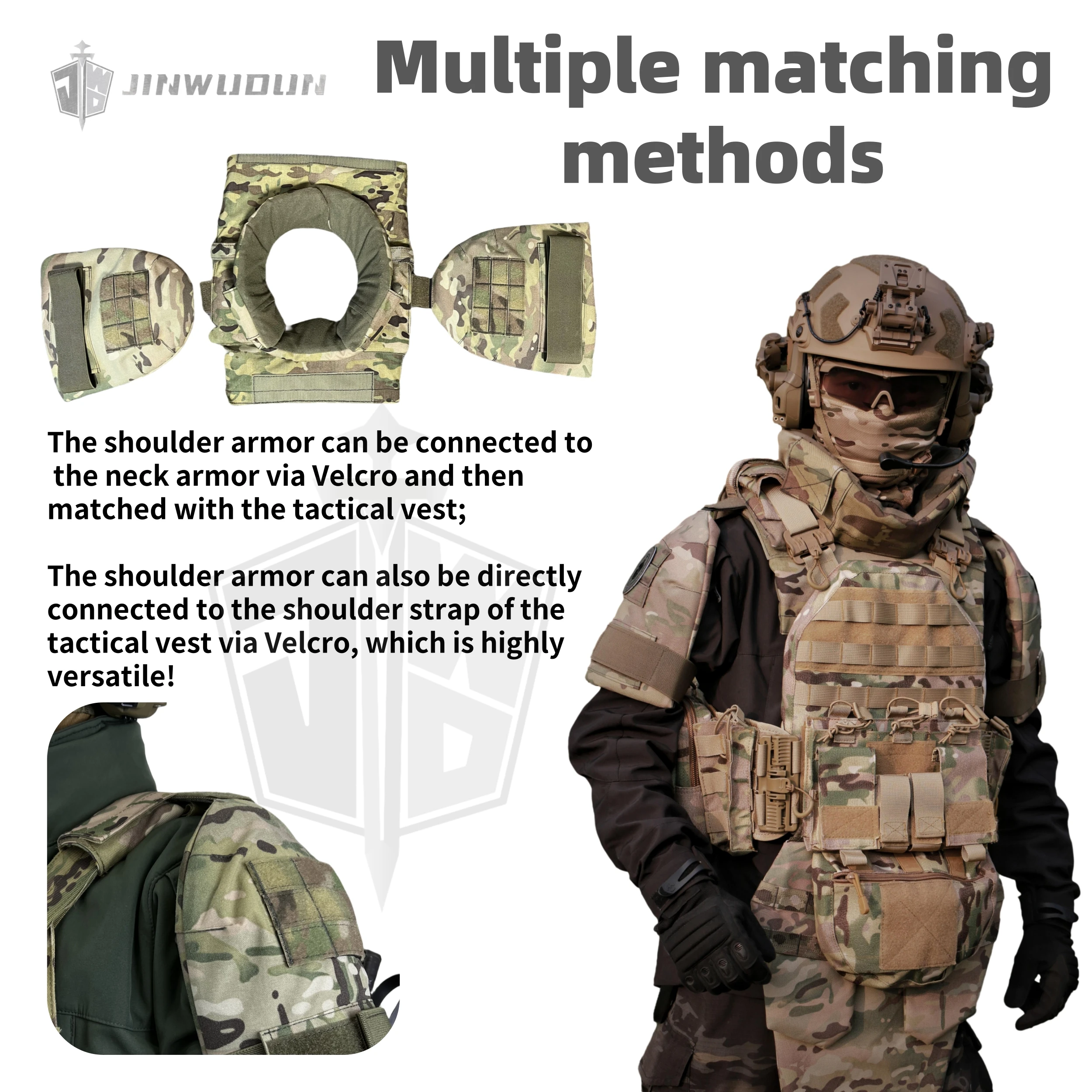Kit antibalas UHMW-PE NIJ IIIA – Armadura táctica hombro y cuello - imagen 3