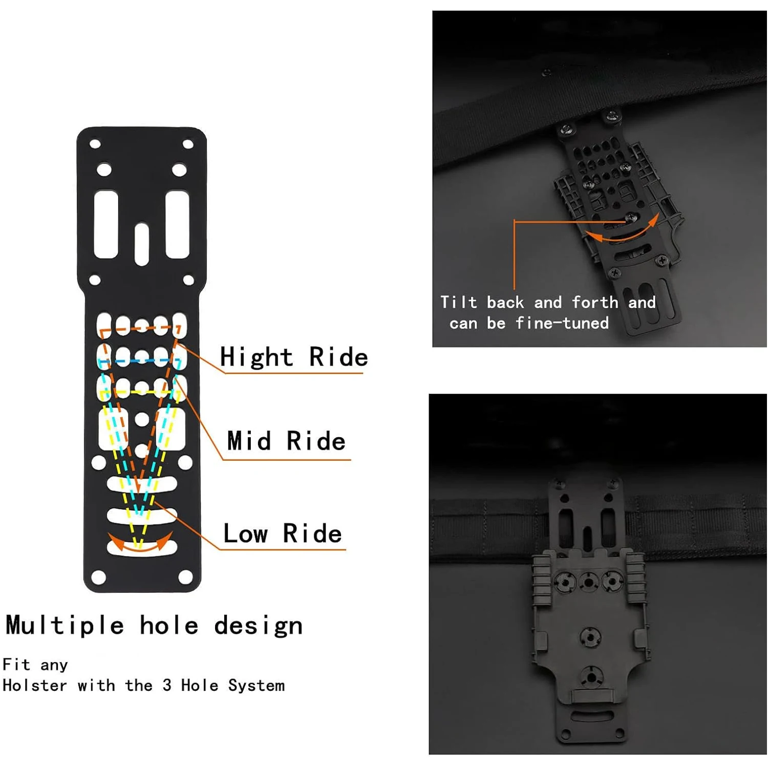 Adaptador de funda de Metal táctico, sistema Modular de extracción rápida para bandas de pierna caída y equipo de caza, Compatible con QLS - imagen 4