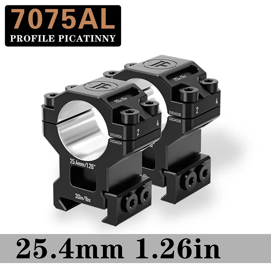 Discovery-anillos de alcance de 25,4mm para riel Picatinny Cnc 7075, accesorios de caza de aluminio de aviación, anillo de montaje para exteriores - imagen 3