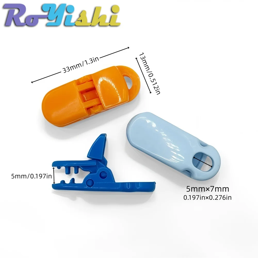 Paquete de 25 clips de plástico multiusos, abrazaderas fijas coloridas, resistentes para el hogar, oficina, cocina, costura, manualidades - imagen 3