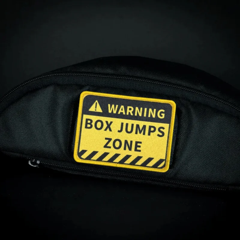 Caja de advertencia, parche estampado de zonas de JUMPS, chaleco táctico, insignia de moral con gancho y bucle, pegatina decorativa para mochila, parches para brazalete para ropa - imagen 5