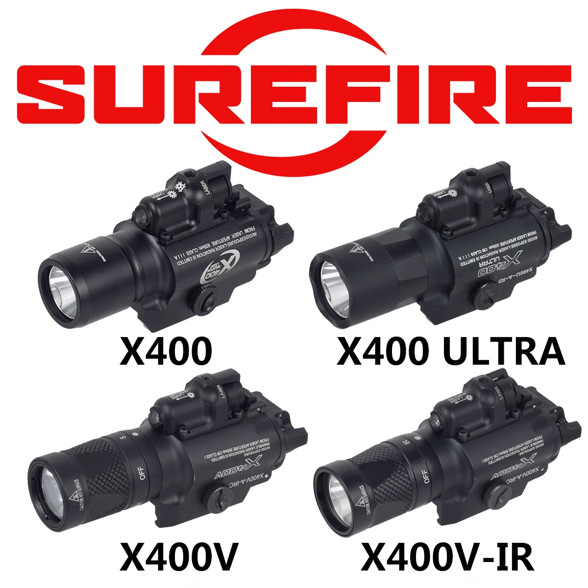 Surefire X400 X400V X400U linterna LED pistola de luz para Glock 17 ajuste 20mm Picatinny Rail Airsoft armas luz de explorador - imagen 2