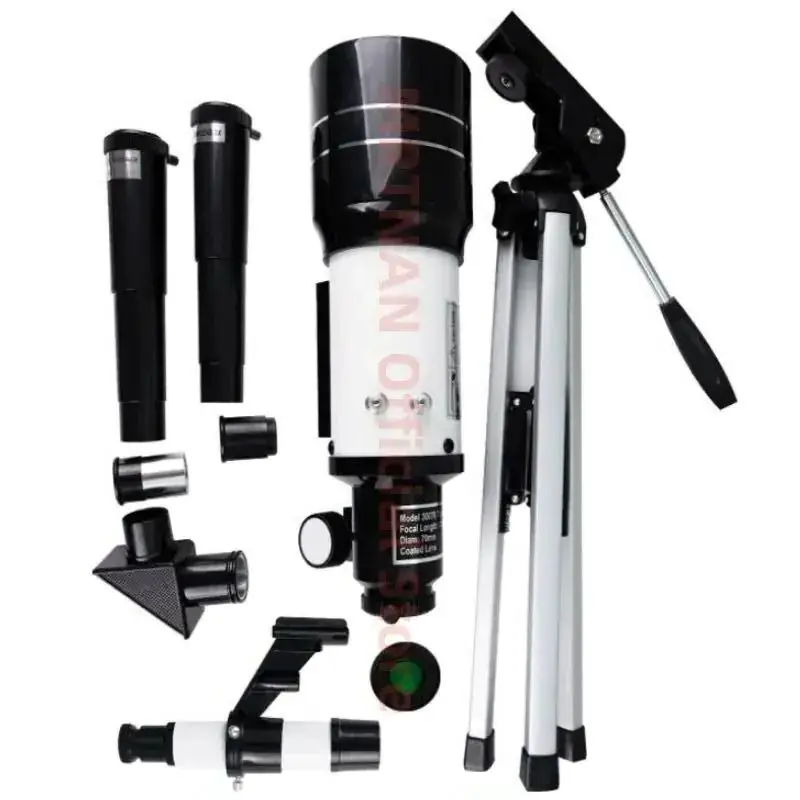 Telescopio astronómico profesional de 300MM de longitud Focal, Monocular para el espacio de 70MM, binoculares potentes, luna, estrella, Marte