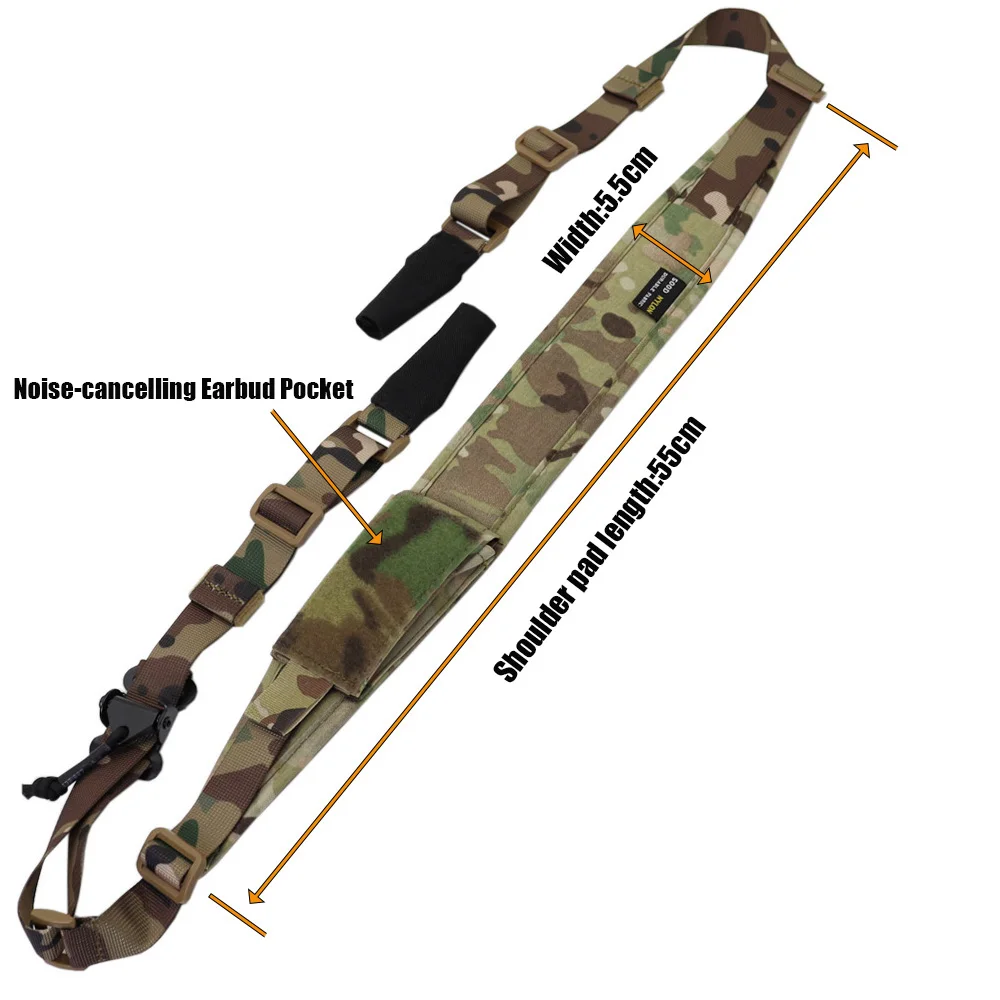 Eslinga táctica modular rifle airsoft – Correa hombro 2 puntos