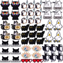Parche bordado infantil pato gato – Termoadhesivo mochila chaqueta