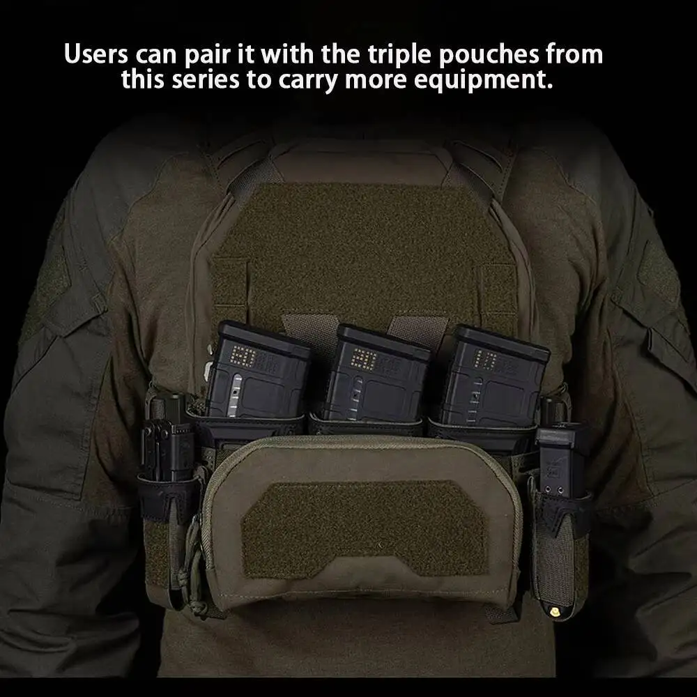 Chaleco táctico con placa de 2a capa, bolsa de utilidad GP de administrador para Pincer, bolsillo Triple Mag, almacenamiento frontal, bolsa compacta para caza Airsoft - imagen 4