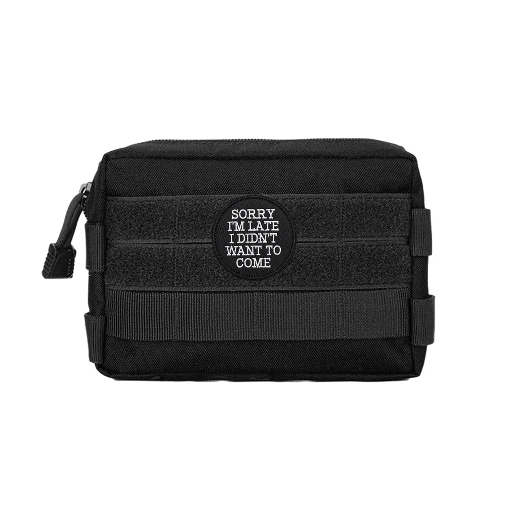 DIDN'T WANT TO VIR citas tácticas parche moral divertido Meme Velcros gancho bucle sujetador insignia bordada para Molle mochila Jeans - imagen 4