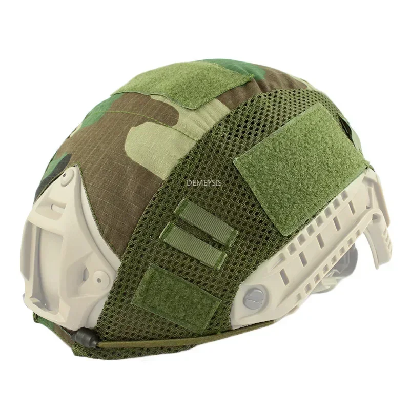 Cubierta de camuflaje para casco táctico, tela ligera de nailon para casco, accesorios para cubiertas de casco Fast MH PJ BJ - imagen 4