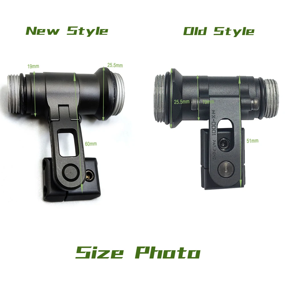 Soporte de casco de aluminio CNC SS MAX para caza, adaptador de montaje de luz de linterna táctica serie Wea-pon M300/M600 - imagen 5