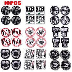 Parches termoadesivos de calavera Punk Rock Estilo terror para ropa